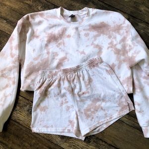 Beige Tie Dye Set